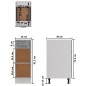 vidaXL Armario bajo cajón madera ingeniería gris hormigón 30x46x81,5cm vidaXL Armario bajo cajón madera ingeniería gris hormigón 30x46x81,5cm