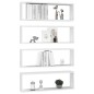 vidaXL Estantes cubo de pared 4 uds contrachapado blanco 80x15x26,5 cm vidaXL Estantes cubo de pared 4 uds contrachapado blanco 80x15x26,5 cm