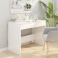 vidaXL Escritorio madera contrachapada blanco brillante 101x50x76,5 cm vidaXL Escritorio madera contrachapada blanco brillante 101x50x76,5 cm