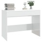 vidaXL Escritorio madera contrachapada blanco brillante 101x50x76,5 cm vidaXL Escritorio madera contrachapada blanco brillante 101x50x76,5 cm