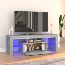 vidaXL Mueble de TV con luces LED gris Sonoma 120x35x40 cm