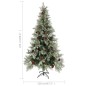 vidaXL Árbol de Navidad con luces y piñas PVC PE verde y blanco 225 cm vidaXL Árbol de Navidad con luces y piñas PVC PE verde y blanco 225 cm