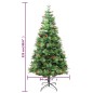 vidaXL Árbol de Navidad con luces y piñas PVC PE verde 225 cm vidaXL Árbol de Navidad con luces y piñas PVC PE verde 225 cm