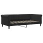 vidaXL Sofá cama con colchón terciopelo negro 90x190 cm vidaXL Sofá cama con colchón terciopelo negro 90x190 cm