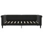 vidaXL Sofá cama con colchón terciopelo negro 90x190 cm vidaXL Sofá cama con colchón terciopelo negro 90x190 cm