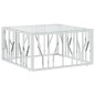vidaXL Mesa de centro acero inoxidable y vidrio 80x80x40 cm vidaXL Mesa de centro acero inoxidable y vidrio 80x80x40 cm
