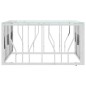 vidaXL Mesa de centro acero inoxidable y vidrio 80x80x40 cm vidaXL Mesa de centro acero inoxidable y vidrio 80x80x40 cm