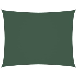 vidaXL Toldo de vela rectangular tela Oxford verde oscuro 3x4 m