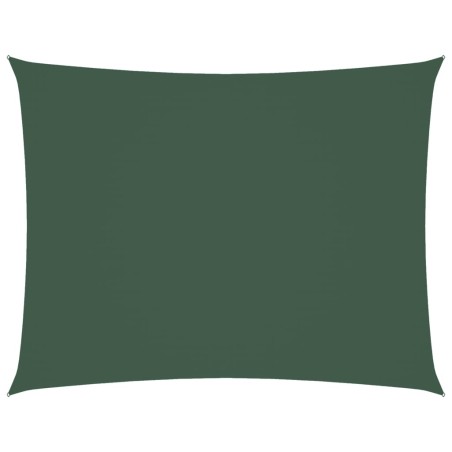 vidaXL Toldo de vela rectangular tela Oxford verde oscuro 3x4 m