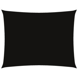 vidaXL Toldo de vela rectangular tela Oxford negro 5x6 m