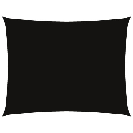 vidaXL Toldo de vela rectangular tela Oxford negro 5x6 m