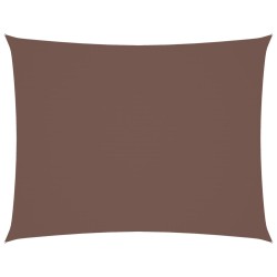 vidaXL Toldo de vela rectangular tela Oxford marrón 2x3 m