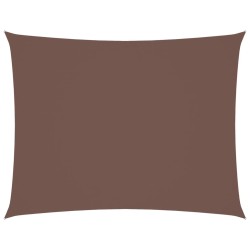 vidaXL Toldo de vela rectangular tela Oxford marrón 2,5x3,5 m