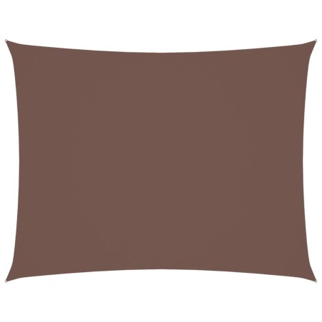 vidaXL Toldo de vela rectangular tela Oxford marrón 2,5x3,5 m