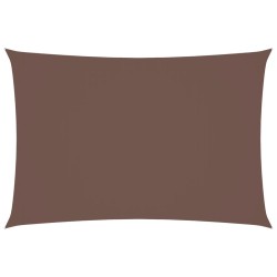 vidaXL Toldo de vela rectangular tela Oxford marrón 2,5x4,5 m
