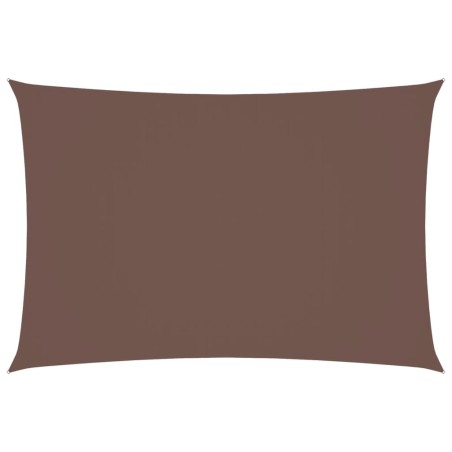 vidaXL Toldo de vela rectangular tela Oxford marrón 2,5x4,5 m