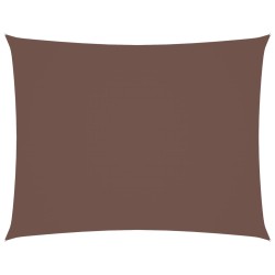 vidaXL Toldo de vela rectangular tela Oxford marrón 5x6 m