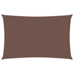 vidaXL Toldo de vela rectangular tela Oxford marrón 5x8 m