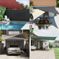 vidaXL Toldo de vela rectangular tela Oxford marrón 5x8 m