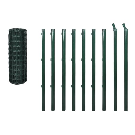 vidaXL Euro Valla de acero verde 10x1 m