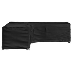 vidaXL Funda para muebles de jardín forma de L 16 ojales 250x250x70 cm