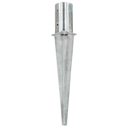 vidaXL Picas de tierra 6 unidades acero galvanizado plateado 8x61 cm