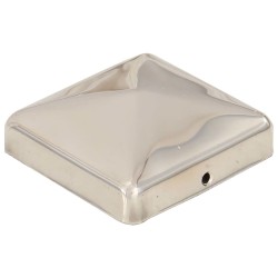 vidaXL Tapas piramidales postes valla 6 uds acero inoxidable 71x71 mm