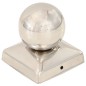 vidaXL Tapas para postes 6 uds acero inoxidable globo final 71x71 mm vidaXL Tapas para postes 6 uds acero inoxidable globo final 71x71 mm
