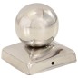 vidaXL Tapas para postes 6 uds acero inoxidable globo final 71x71 mm vidaXL Tapas para postes 6 uds acero inoxidable globo final 71x71 mm