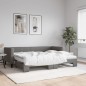 vidaXL Sofá cama nido con colchón tela gris oscuro 80x200 cm vidaXL Sofá cama nido con colchón tela gris oscuro 80x200 cm
