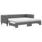 vidaXL Sofá cama nido con colchón tela gris oscuro 80x200 cm vidaXL Sofá cama nido con colchón tela gris oscuro 80x200 cm