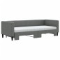 vidaXL Sofá cama nido con colchón tela gris oscuro 80x200 cm vidaXL Sofá cama nido con colchón tela gris oscuro 80x200 cm