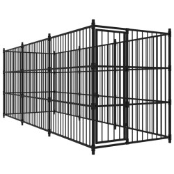 vidaXL Perrera de exterior 450x150x185 cm