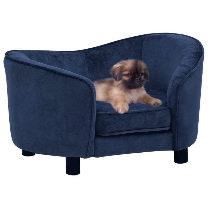 vidaXL Sofá para perros felpa azul 69x49x40 cm vidaXL Sofá para perros felpa azul 69x49x40 cm