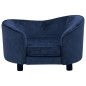 vidaXL Sofá para perros felpa azul 69x49x40 cm vidaXL Sofá para perros felpa azul 69x49x40 cm