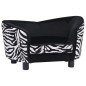 vidaXL Sofá para perros felpa negro 68x38x38 cm vidaXL Sofá para perros felpa negro 68x38x38 cm