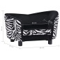 vidaXL Sofá para perros felpa negro 68x38x38 cm vidaXL Sofá para perros felpa negro 68x38x38 cm