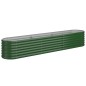 vidaXL Jardinera arriate acero recubrimiento polvo verde 224x40x36 cm vidaXL Jardinera arriate acero recubrimiento polvo verde 224x40x36 cm