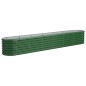 vidaXL Jardinera arriate acero recubrimiento polvo verde 260x40x36 cm vidaXL Jardinera arriate acero recubrimiento polvo verde 260x40x36 cm