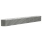 vidaXL Jardinera arriate acero recubrimiento polvo gris 332x40x36 cm