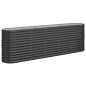 vidaXL Jardinera arriate acero recubierto polvo antracita 224x40x68 cm vidaXL Jardinera arriate acero recubierto polvo antracita 224x40x68 cm