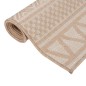 vidaXL Alfombra de exterior de tejido plano rayas marrones 80x150 cm vidaXL Alfombra de exterior de tejido plano rayas marrones 80x150 cm