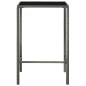 vidaXL Mesa y taburetes altos jardín 3 piezas ratán sintético gris vidaXL Mesa y taburetes altos jardín 3 piezas ratán sintético gris