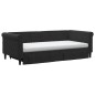 vidaXL Sofá cama nido con cajones terciopelo negro 90x190 cm vidaXL Sofá cama nido con cajones terciopelo negro 90x190 cm