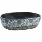 vidaXL Lavabo sobre encimera ovalado cerámica negro y azul 47x33x13 cm vidaXL Lavabo sobre encimera ovalado cerámica negro y azul 47x33x13 cm