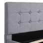 vidaXL Cama hidráulica con almacenaje y LED tela gris claro 140x200 cm 