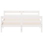 vidaXL Estructura de cama con cabecero madera pino blanco 140x200 cm