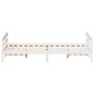 vidaXL Estructura de cama con cabecero madera pino blanco 140x200 cm
