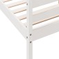 vidaXL Estructura de cama con cabecero madera pino blanco 140x200 cm