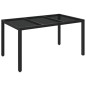 vidaXL Set de comedor de jardín 7 pzas y cojines ratán sintético negro vidaXL Set de comedor de jardín 7 pzas y cojines ratán sintético negro
